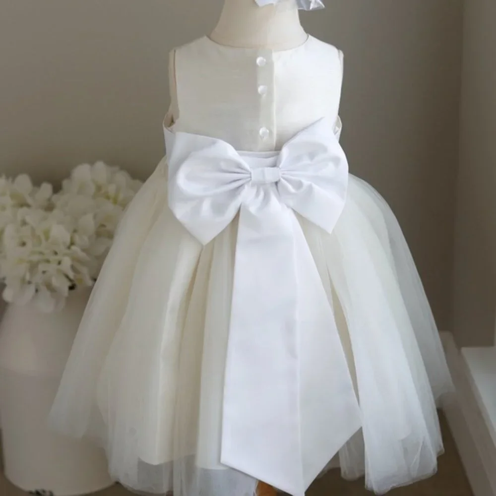 White Wide Satin Matte Waist Sash Pre-Tied bow Adjustable New